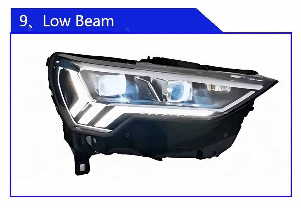 Auto Headlights Accessories For Audi Q3 2020-2023 Upgrade Matrix Projector Lens LED Car Head Lights Plug and Play Assembly