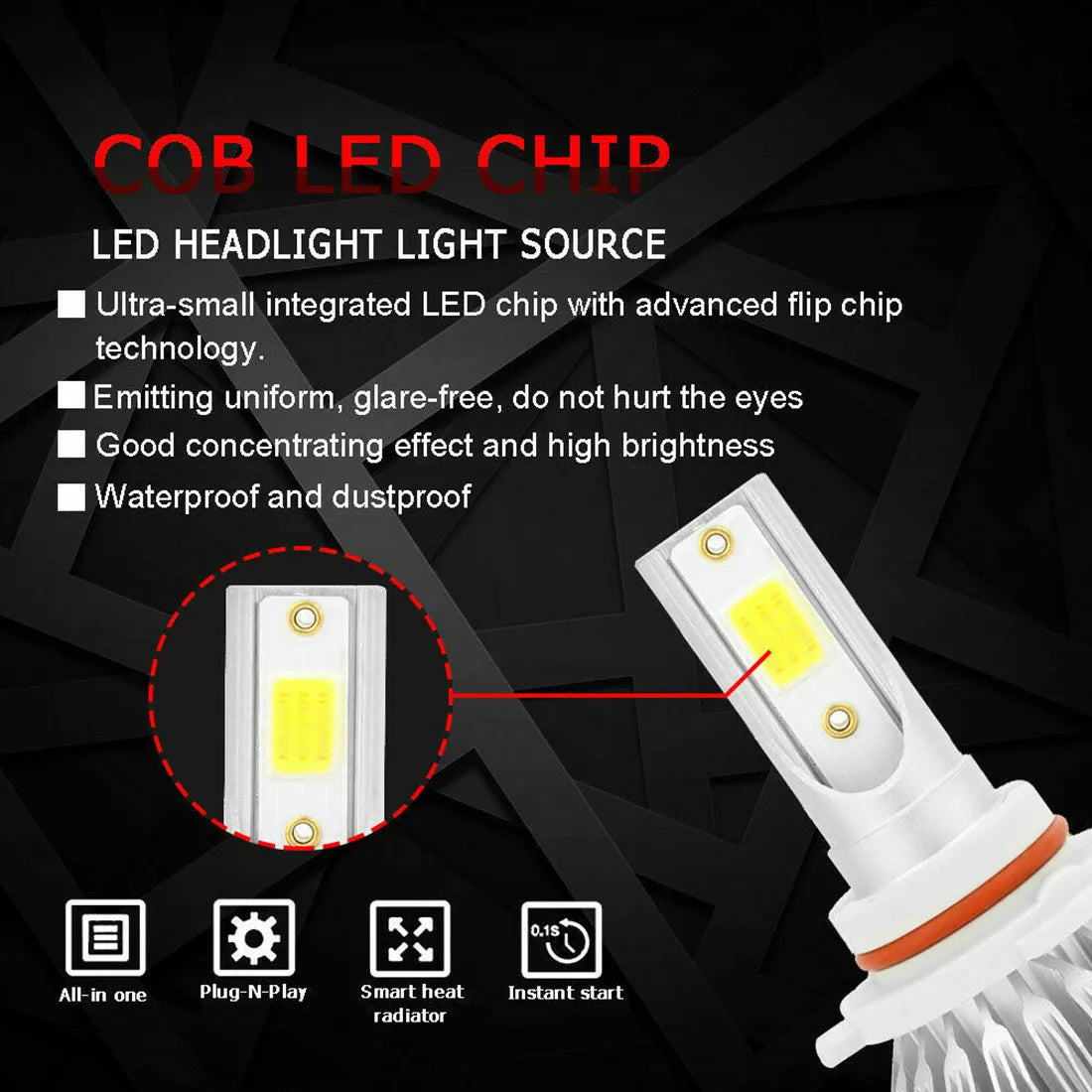2pcs C6 car LEDs H4 H7 H1 H3 H8 H11 H10 H13 9004 HB3 9005 HB4 9004 HB1 9007 HB2 880 881 9012 bulbs car headlights