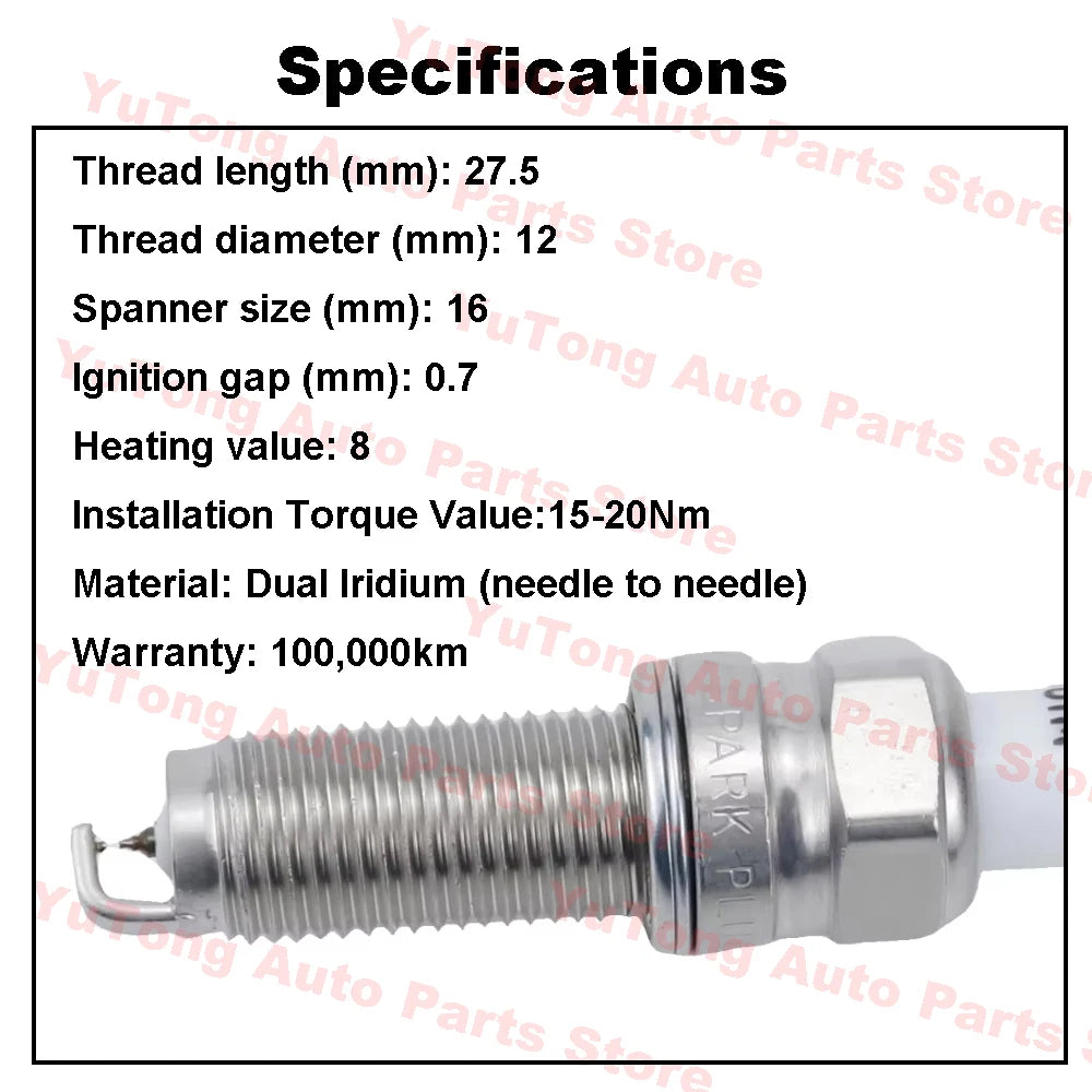 Spark Plugs For CHANGAN UNI-T UNI-V Uni-K CS35 CS75 CS55 Plus RAETON CC EADO XT OSHAN X5 X7 Z6 NEVO A05 Car Parts 3707010-NE01