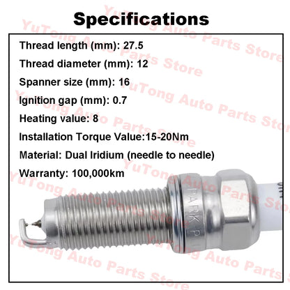 Spark Plugs For CHANGAN UNI-T UNI-V Uni-K CS35 CS75 CS55 Plus RAETON CC EADO XT OSHAN X5 X7 Z6 NEVO A05 Car Parts 3707010-NE01