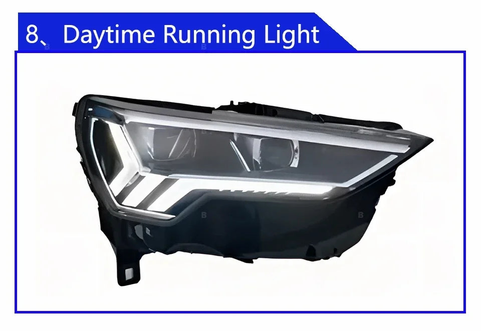 Auto Headlights Accessories For Audi Q3 2020-2023 Upgrade Matrix Projector Lens LED Car Head Lights Plug and Play Assembly