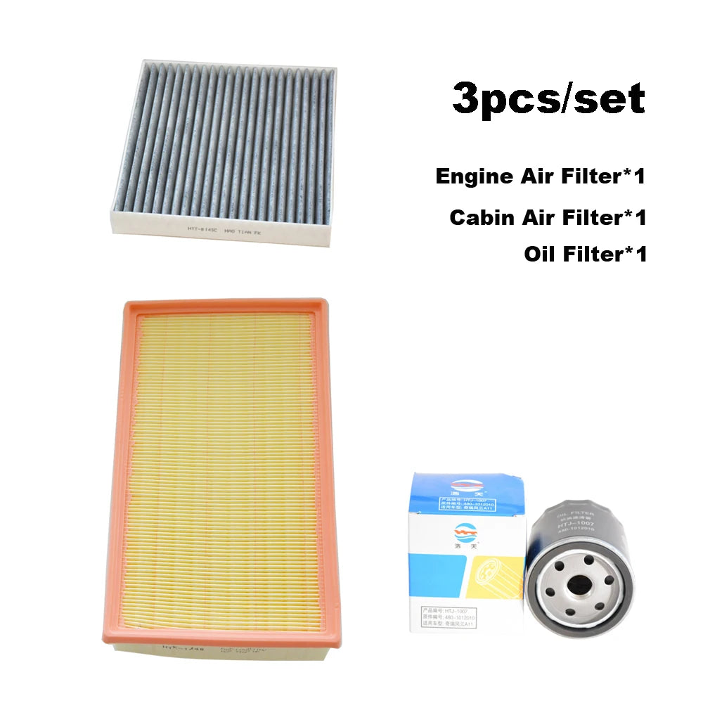 3pcs Filter Set for JETOUR Dashing 1.6T/ X70/X90 PLUS PRO 2.0T 2023 2024 Parts Enigne AC Air Oil Filter F081109111HD Accessories