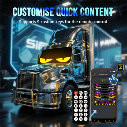 2PCS Devil Eyes Light Car Windshield Flexible LED Display Programmable Pixel Screen APP Control Remote RGB Dynamic Big Eye Light
