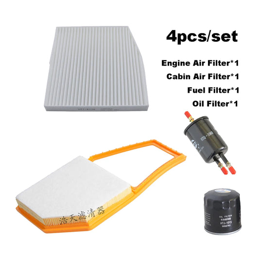 4pièces filtre jeu pour WULING HONGGUANG V 1.5L 2019-2022 CONFERO CHEVROLET TORNADO VAN moteur Air Fuel filtre à huile kit accessoires (livraison : 5 à 12 jours)