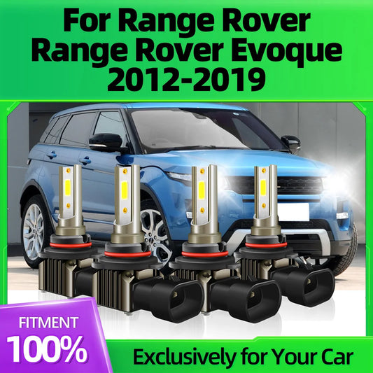 2/4Pcs Led Headlight Bulb Plug-N-Play Auto Lamp Light For Range Rover Range Rover Evoque 2012 2013 2014 2015 2016 2017 2018 2019