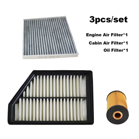 3pcs Filter Set For SSANGYONG KORANDO C200 2.0L Gasoline Car Engine Cabin A/C Air Oil Filter Accessories 2314034100 6811634000