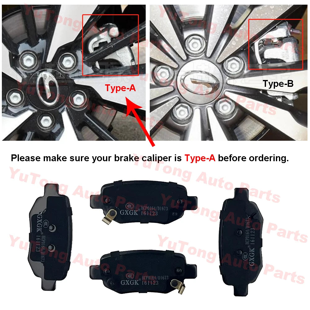 Rear Disc Brake Pad Set For Changan V7 Chery Tiggo 2 4 Pro 5 7 8 A3 Geely Emgrand GAC GA4 GS3 Kaiyi X3 BAIC U5 Plus Accessories