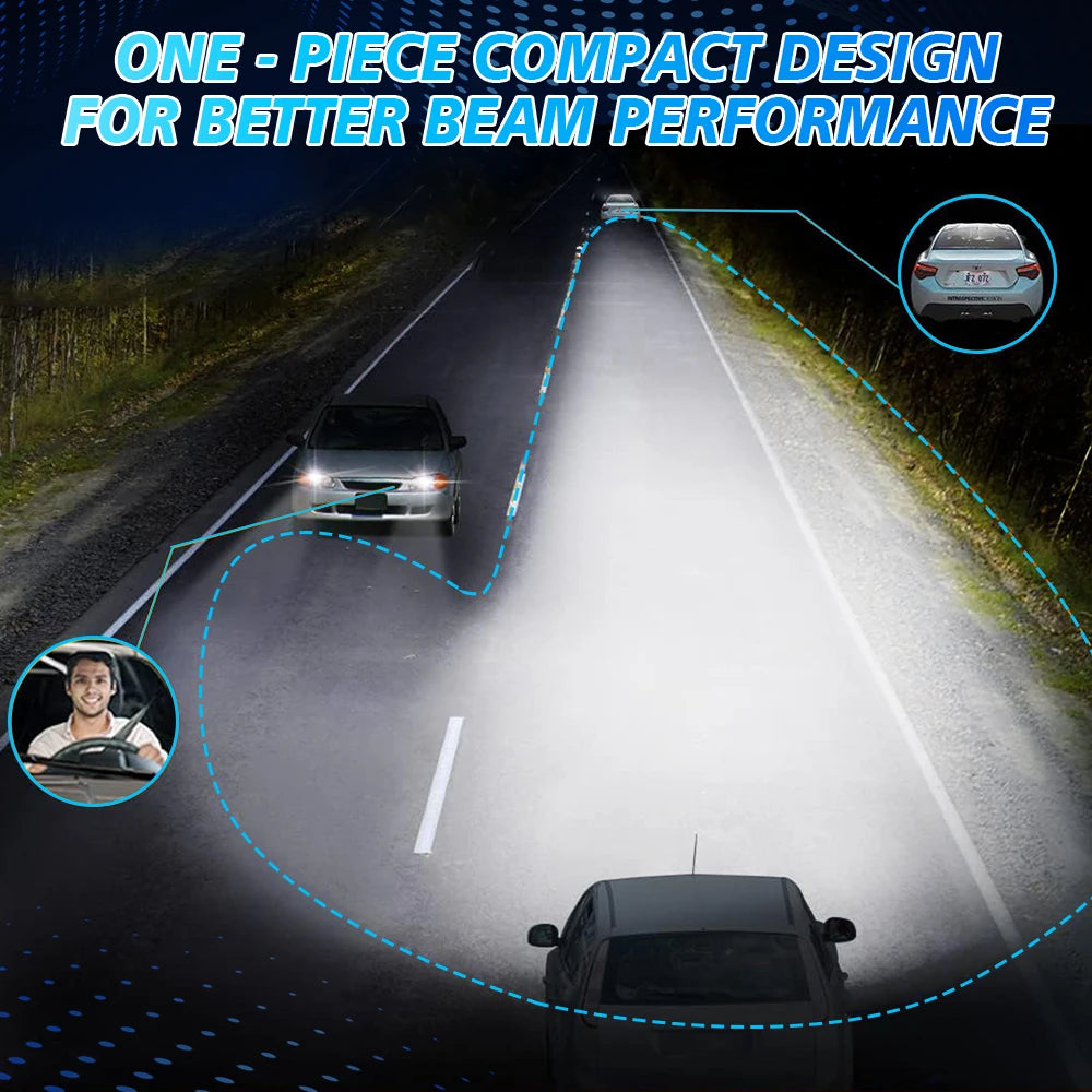 2PCS 9005 9006 LED Car Headlights Led H11 HB3 HB4 30000LM 6000K White Plug and Play Light Bulb Headlight Replacement Accessories