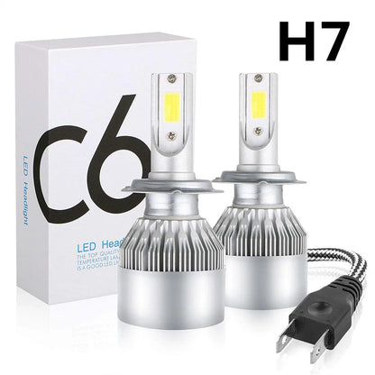 2pcs C6 car LEDs H4 H7 H1 H3 H8 H11 H10 H13 9004 HB3 9005 HB4 9004 HB1 9007 HB2 880 881 9012 bulbs car headlights
