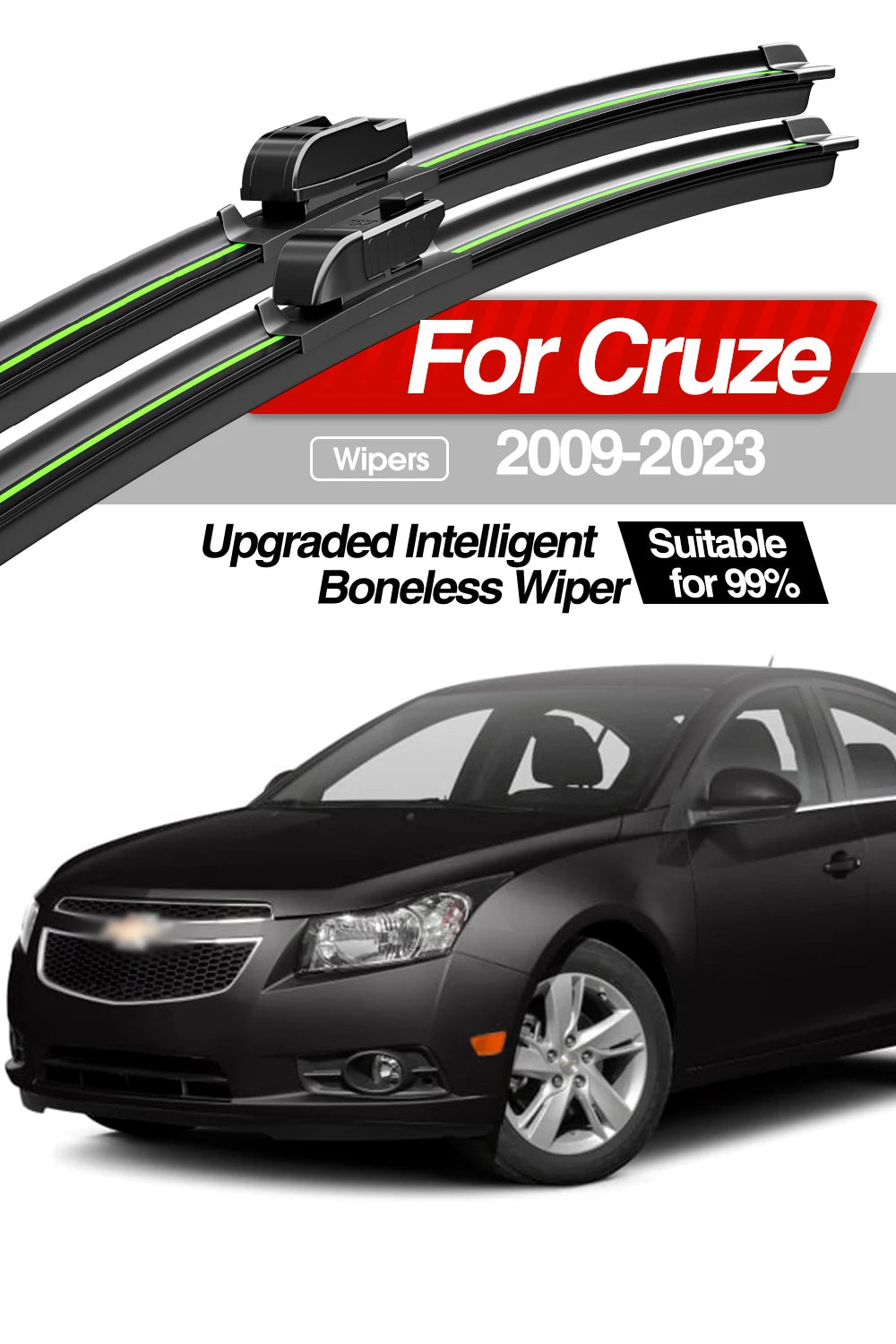 For Chevrolet Cruze 2009-2023 Front Windshield Wiper Blades 2pcs Windscreen Window Accessories 2011 2012 2015 2016 2017 2018