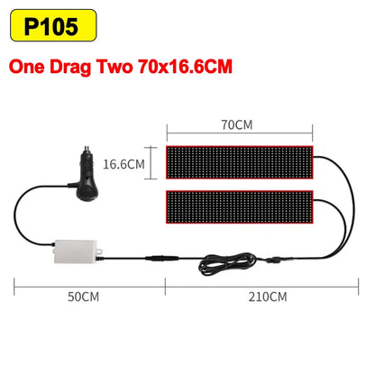 2PCS Devil Eyes Light Car Windshield Flexible LED Display Programmable Pixel Screen APP Control Remote RGB Dynamic Big Eye Light