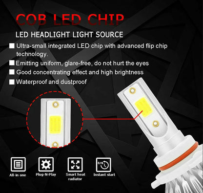 C6 Auto Led Headlight Bulbs H3 H1 H4 H7 H11 880 881 H27 Bulbs 9005 HB3 H10 HB4 9006 H13 6000K 12V Auto Headlamps