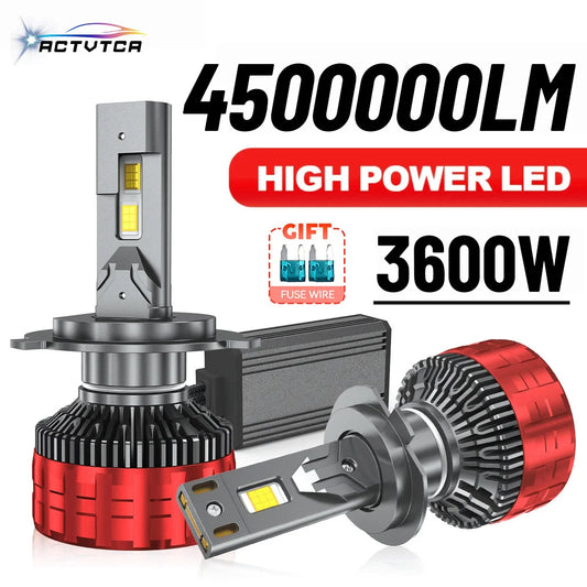 ACTVTCA 3600W 4500000LM H4 H7 phares LED 6000K phare H1 Led H11 H8 H3 HB3 9005 HB4 9006 9007 9008 H13 9012 H9 voiture feux (livraison : 5 à 12 jours)