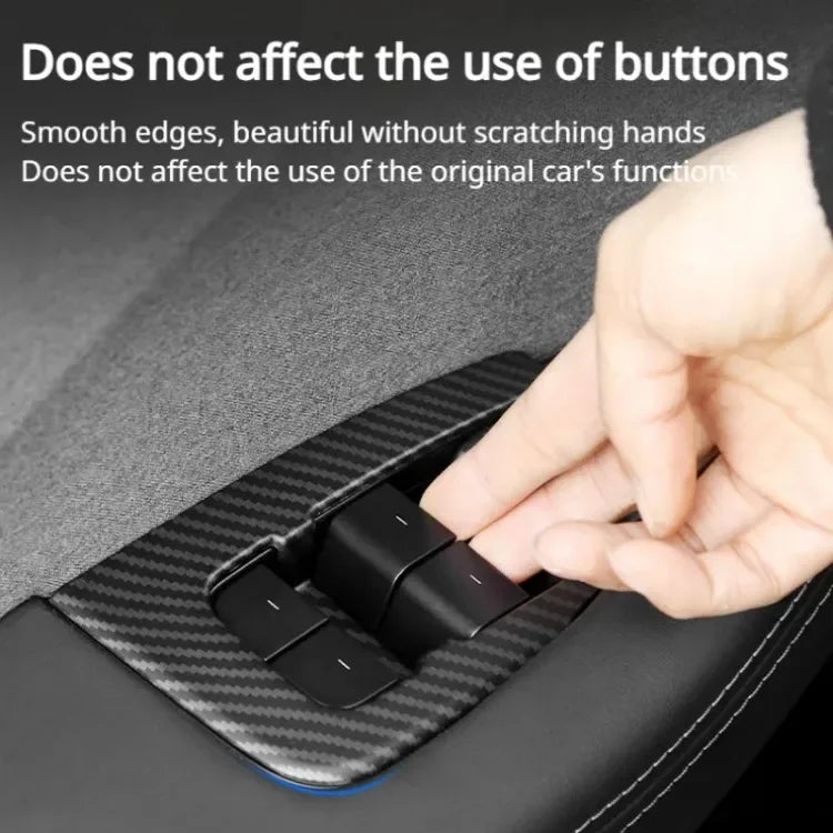 For Tesla Model Y/3/3+ Highland Window Lifter Switch Buttons Cover Trim Frame Button Stickers 2017-2024 Car Interior Accessories