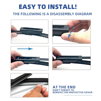 LHD Front Rear Windshield Wiper Blades For Dacia Sandero Stepway Streetway 2007 - 2023 Accessories 2008 2012 2013 2016 2018 2020