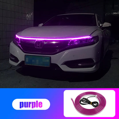 OKEEN Led Car Hood Lights Strip Universal Auto Decorative Atmosphere Lamps Ambient Lights For Car Daytime Running Lights DRL 12V