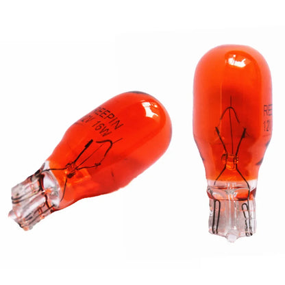 2Pcs Car Glass T15 W16W Halogen Bulb Interior Light Automotive White/Amber Clear 12V