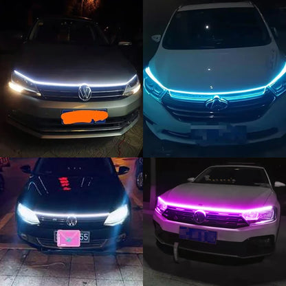 OKEEN Led Car Hood Lights Strip Universal Auto Decorative Atmosphere Lamps Ambient Lights For Car Daytime Running Lights DRL 12V