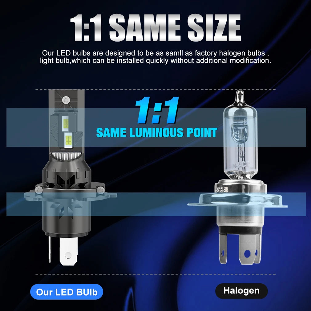 XSTORM H4 H7 LED Canbus 100W 30000LM 9005 H11 Headlight Canbus H1 H3 LED Light Bulbs Hi/Lo Headlamps With Fan Lamp 12V 6500K