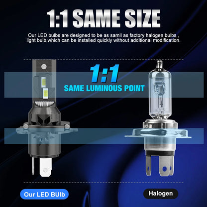 XSTORM H4 H7 LED Canbus 100W 30000LM 9005 H11 Headlight Canbus H1 H3 LED Light Bulbs Hi/Lo Headlamps With Fan Lamp 12V 6500K