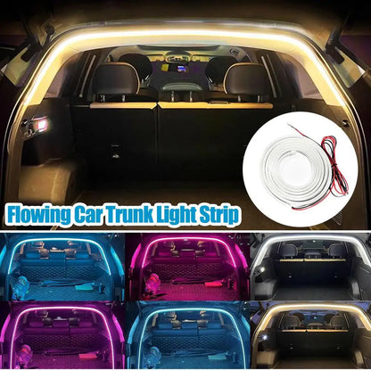 Car high brightness trunk lighting ambient light interior decoration LED wiring free automatic sensing tailgate light strip