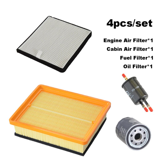 4pièces filtre jeu pour BAOJUN 530 1.8L CHEVROLET Captiva 2018-2021 WuLing Almaz Cortez 560 730 accessoires A/C Air Fuel filtre à huile (livraison : 5 à 12 jours)