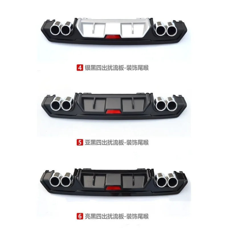 High Quality Sporty Style Rear Bumper Protector Guard Cover Difuser Body Kit For Honda Civic 10th Gen 4DR 2016 2018 2019 2017