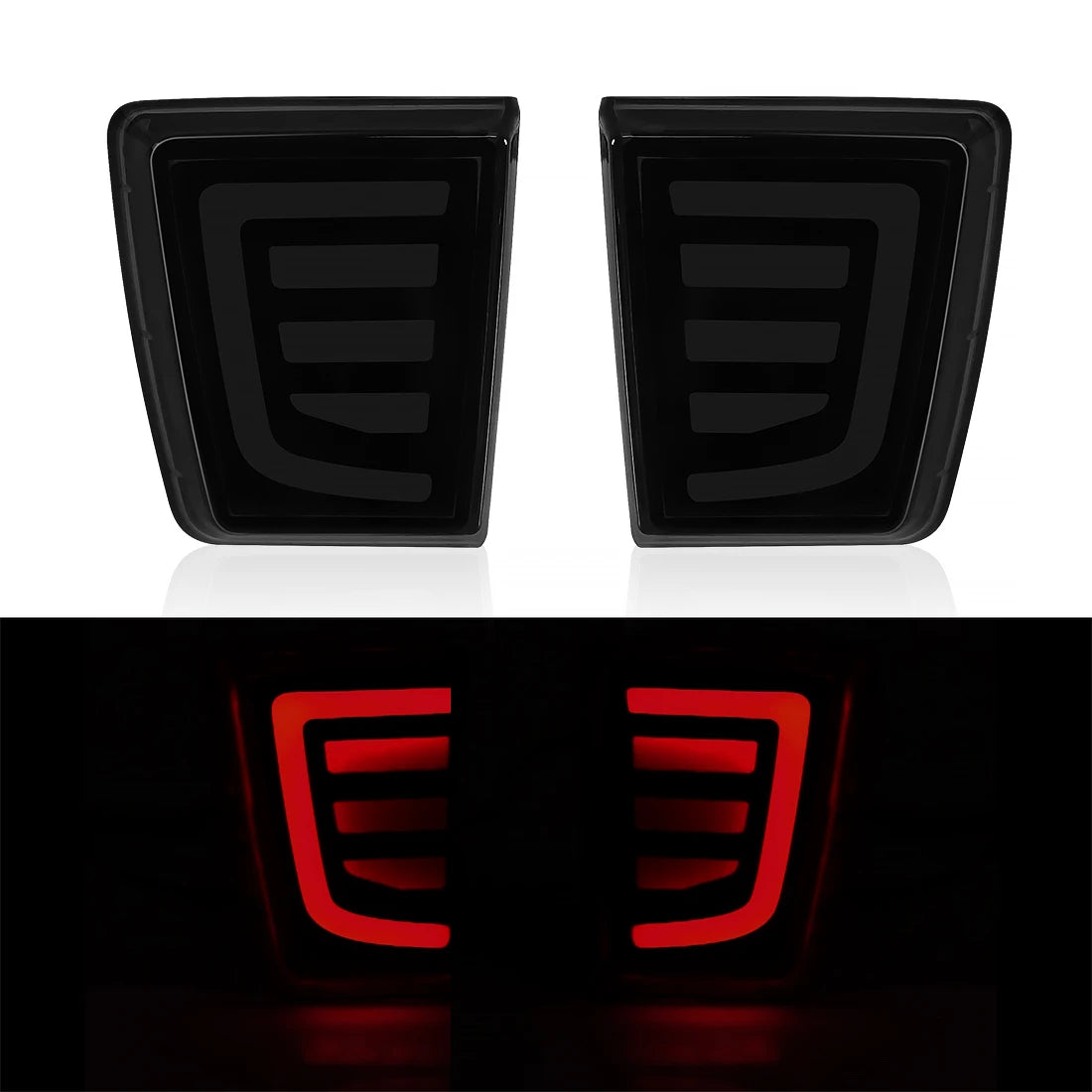 Car LED Rear Bumper Reflector For Mitsubishi Pajero Shogun V97 V98 V87 V93 V95 Montero 2007 - 2020 Tail Brake Turn Signal Light