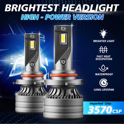 2PCS 9005 9006 LED Car Headlights Led H11 HB3 HB4 30000LM 6000K White Plug and Play Light Bulb Headlight Replacement Accessories