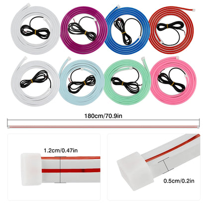 OKEEN Led Car Hood Lights Strip Universal Auto Decorative Atmosphere Lamps Ambient Lights For Car Daytime Running Lights DRL 12V