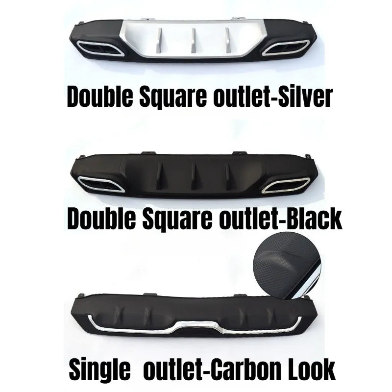 High Quality Sporty Style Rear Bumper Protector Guard Cover Difuser Body Kit For Honda Civic 10th Gen 4DR 2016 2018 2019 2017