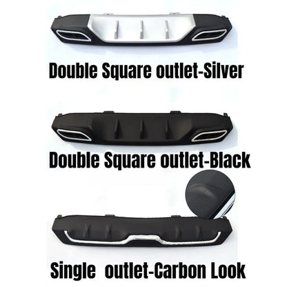 High Quality Sporty Style Rear Bumper Protector Guard Cover Difuser Body Kit For Honda Civic 10th Gen 4DR 2016 2018 2019 2017