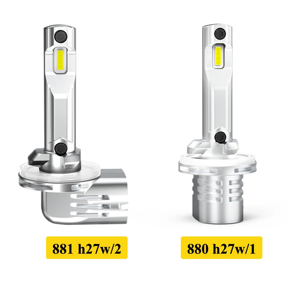 AUXITO 2Pcs H27W/2 LED Lights 880 H27W/1 H27 881 Led Fog Lights Bulb White DRL Daytime Running Lamp for Car Automotive 12V