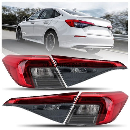 For Honda Civic 2022 2023 2024 11Th GEN Sedan Car Tail light Rear Bumper Light Stop Brake Lamp Turn Signal Warning