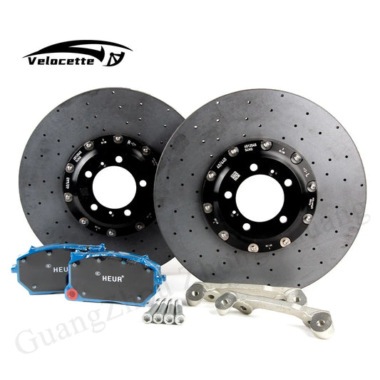 Carbon Fiber Ceramic Brake Rotor 380-420mm Brake Disc Upgrade for BMW M4 M2 G80 F80 F90 AMG C63 400 410 390 380mm Ceramic Discs