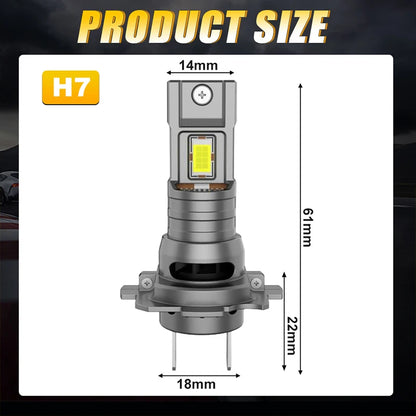 3200W H7 LED Headlight Canbus No Error 3500000LM Plug&Play 1:1 Size 12V Mini Diode Plug&Play Turbo Car Headlamp Wireless 6000K