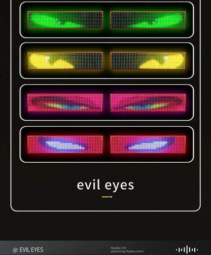 2PCS Devil Eyes Light Car Windshield Flexible LED Display Programmable Pixel Screen APP Control Remote RGB Dynamic Big Eye Light