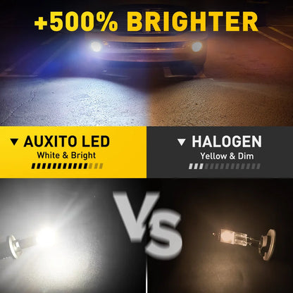 AUXITO 2Pcs H27W/2 LED Lights 880 H27W/1 H27 881 Led Fog Lights Bulb White DRL Daytime Running Lamp for Car Automotive 12V