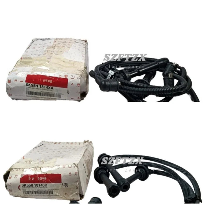 Genuine New 0K55818140B 0K95H1814XA Spark Plug Wire Set For KIA CARNIVAL SEDONA CARENS RONDO