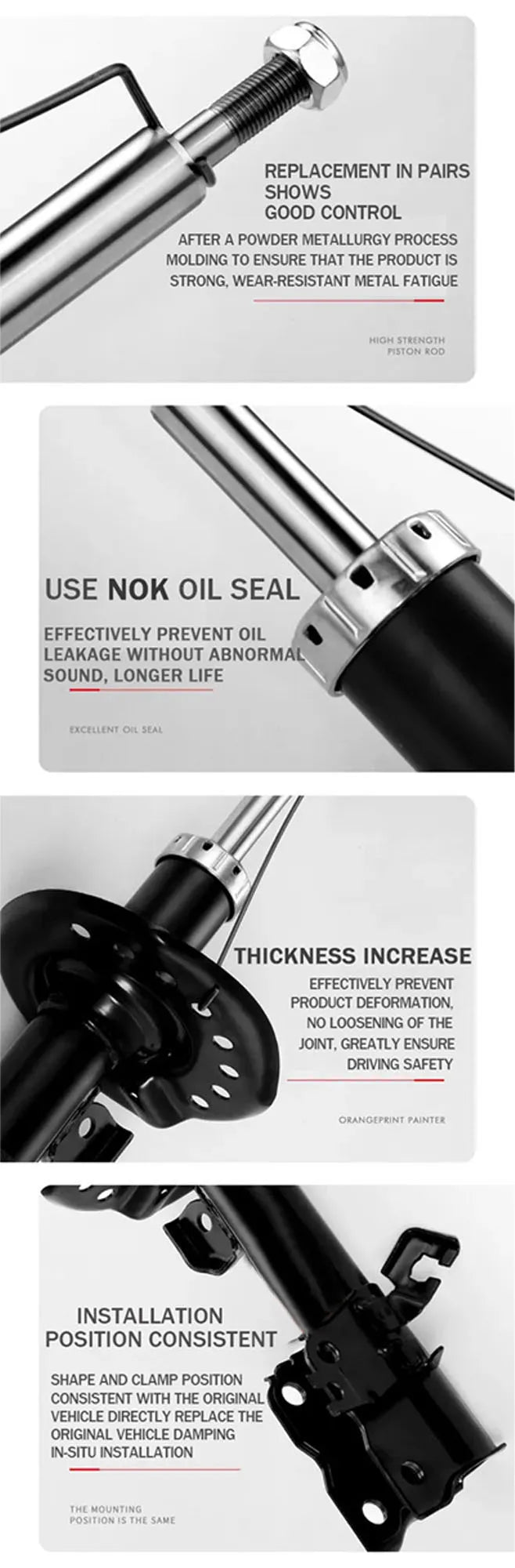 Auto Parts Suspension Shock Absorber Strut for 2000-2006 Hyundai-Elantra