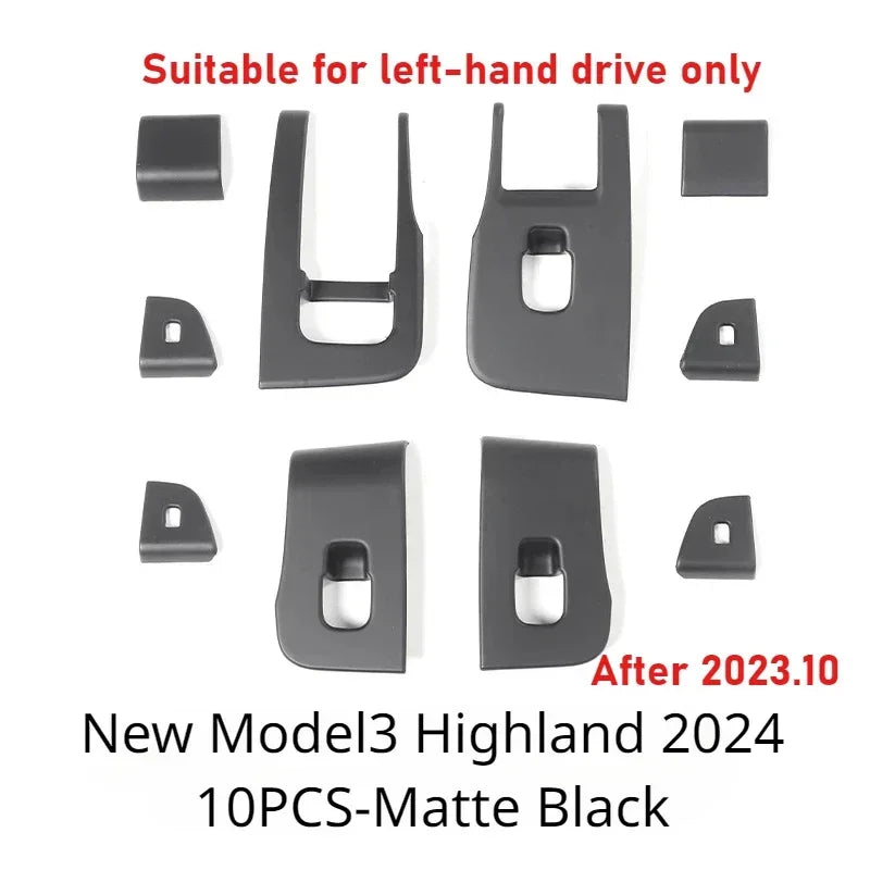 For Tesla Model Y/3/3+ Highland Window Lifter Switch Buttons Cover Trim Frame Button Stickers 2017-2024 Car Interior Accessories
