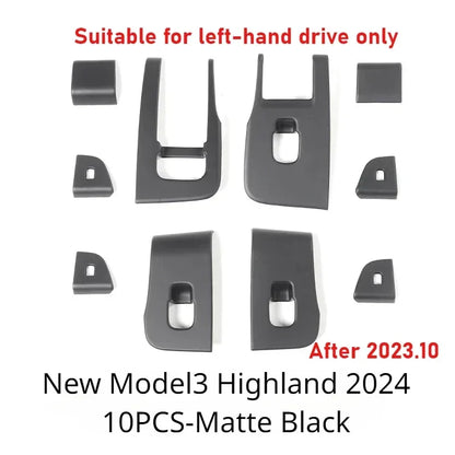For Tesla Model Y/3/3+ Highland Window Lifter Switch Buttons Cover Trim Frame Button Stickers 2017-2024 Car Interior Accessories