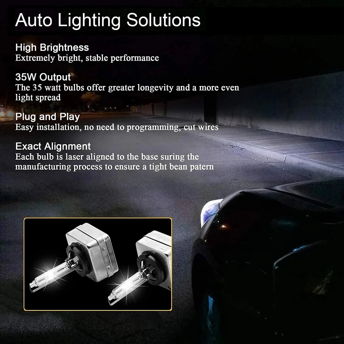 35W HID Car Bulb Xenon Headlight D1S Lamp 6000K For Ford Mondeo MK4 2007 2008 2009 2010 2011 2012 2013 2014 Longer Life