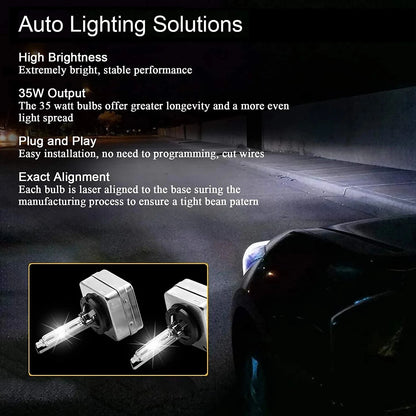 35W HID Car Bulb Xenon Headlight D1S Lamp 6000K For Ford Mondeo MK4 2007 2008 2009 2010 2011 2012 2013 2014 Longer Life