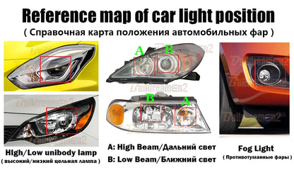 2 Pieces LED Headlight Low High Beam 100W High Bright Car Front Canbus Head Light Accessories For Ford KA KA+ 1996-2023
