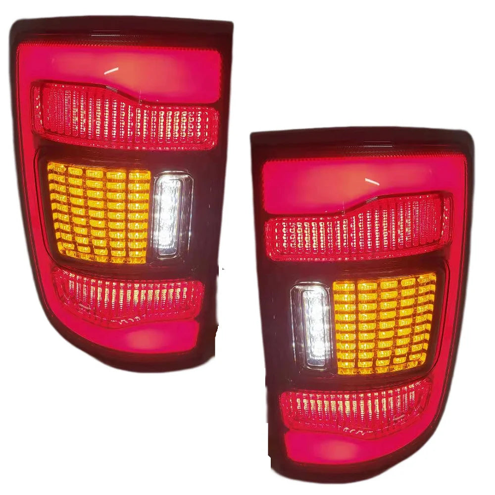 Auto Accessories Fit For Dodge Ram 1500 2010 2009-2018 Led Rear Tail Lights & Yellow Turn Signal Lights Rear Working Lights