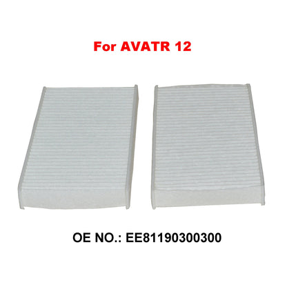 2pcs Air Conditioner Filter For Changan AVATR 11 12 EV 2023 2024 Cabin Interior Filter Car Spare Parts H141574009 EE81190300300