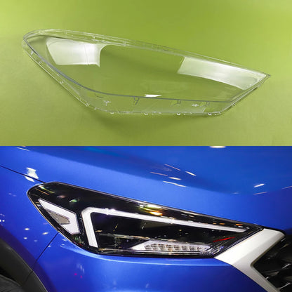For Hyundai Tucson (Overseas Version) 2019 2020 Transparent Lampshade Headlamp Cover Lamp Shade Headlight Shell Lens Plexiglass