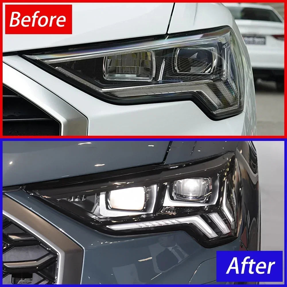 Auto Headlights Accessories For Audi Q3 2020-2023 Upgrade Matrix Projector Lens LED Car Head Lights Plug and Play Assembly