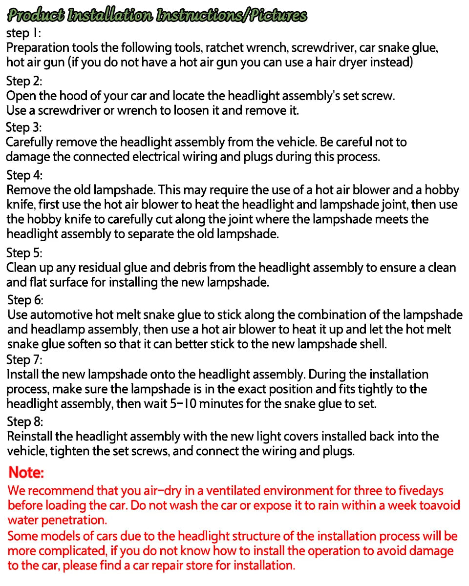 For Hyundai Tucson (Overseas Version) 2019 2020 Transparent Lampshade Headlamp Cover Lamp Shade Headlight Shell Lens Plexiglass